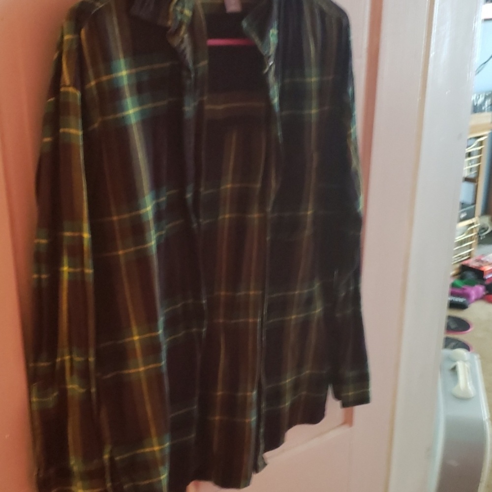 Green plaid shirt